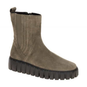 Gabor 76.781.30 Damen Stiefeletten in Grau mohair - Bequeme Keilabsatzschuhe