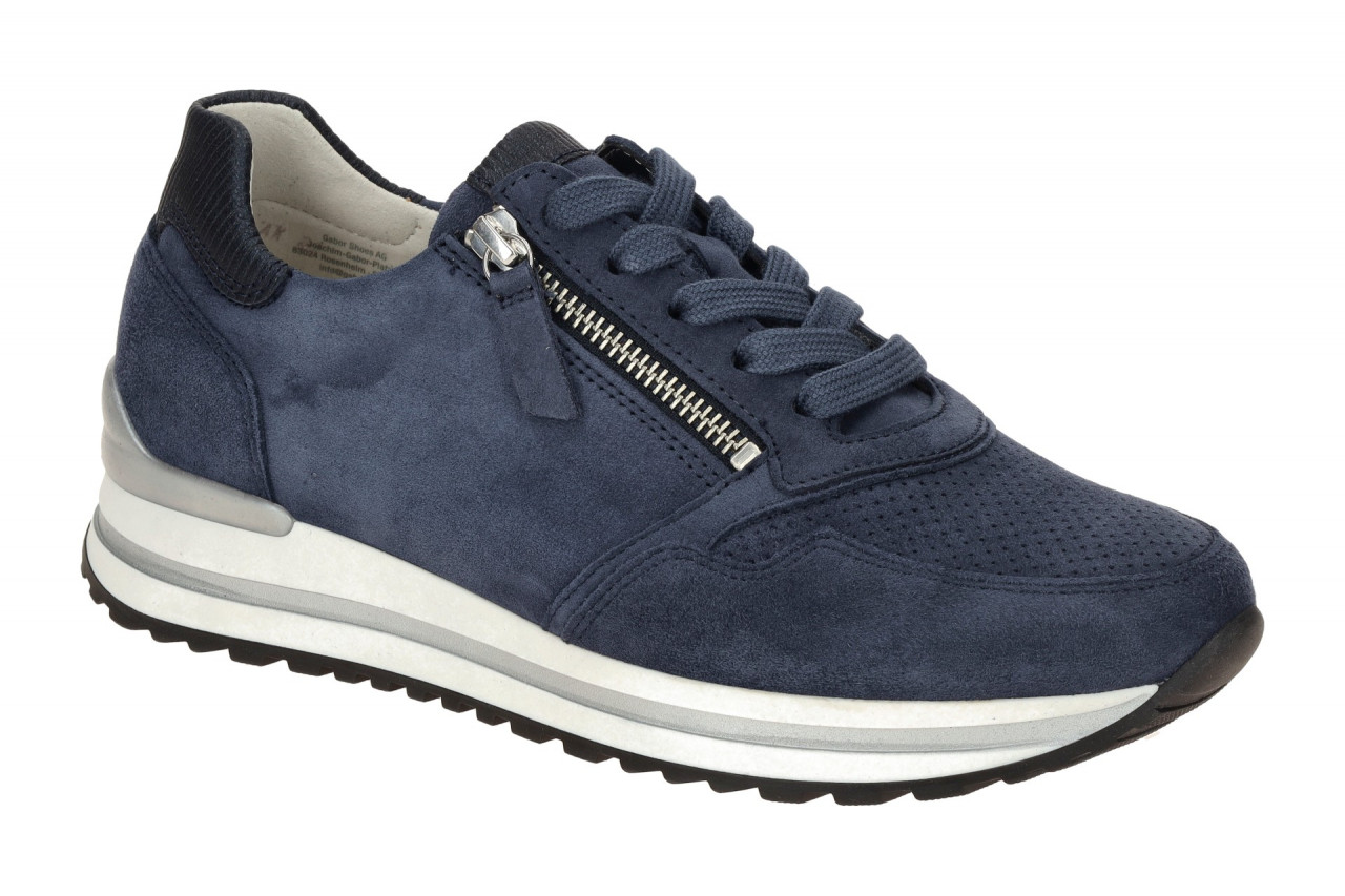 Gabor 86.528.26 Damen Sneaker Blau River/Marine Echtleder Komfort Fu?bett 1 Gabor 86.528.26 Damen Sneaker Blau River/Marine Echtleder Komfort Fu?bett