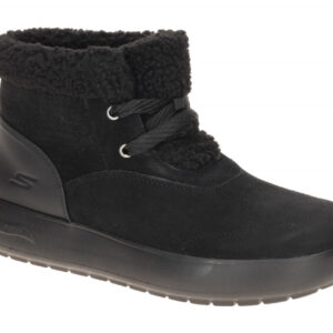 Skechers 144722 BBK Damen Stiefeletten Schwarz Wasserabweisend mit flauschige...