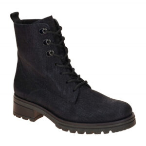 Gabor 72.786 Ocean Blau Damen Stiefeletten Lace up Boots Blockabsatz