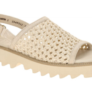 Paul Green Damen Sandalette 6209-019 Beige natur/Biscuit Velourleder Blockabsatz