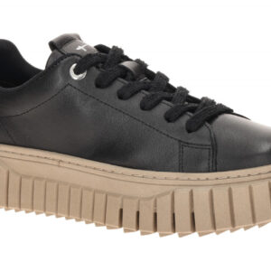 Tamaris 1-23702-45 Schwarz Plateau Sneaker Damen schwarz gold metallic Flex-Zone