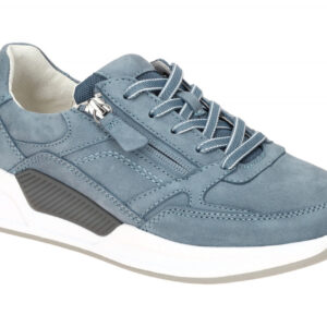Gabor 86.958.26 ROLLINGSOFT Damen Sneaker heaven blau leicht mit Echtleder