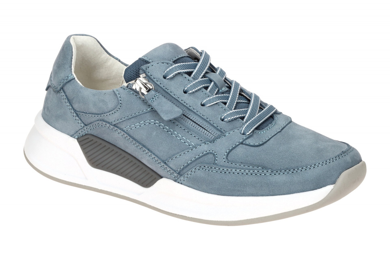 Gabor 86.958.26 ROLLINGSOFT Damen Sneaker heaven blau leicht mit Echtleder 1 Gabor 86.958.26 ROLLINGSOFT Damen Sneaker heaven blau leicht mit Echtleder