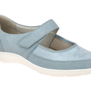 Waldl?ufer 496H33 HENNI Damenschuhe Ballerina Mary Jane Blau/Sky/Argento Wald...