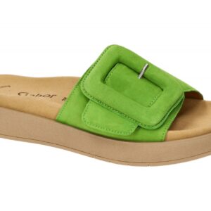 Gabor 63.751.11 Pantoletten granny green Damenschuhe bequem Echtleder Futter ...