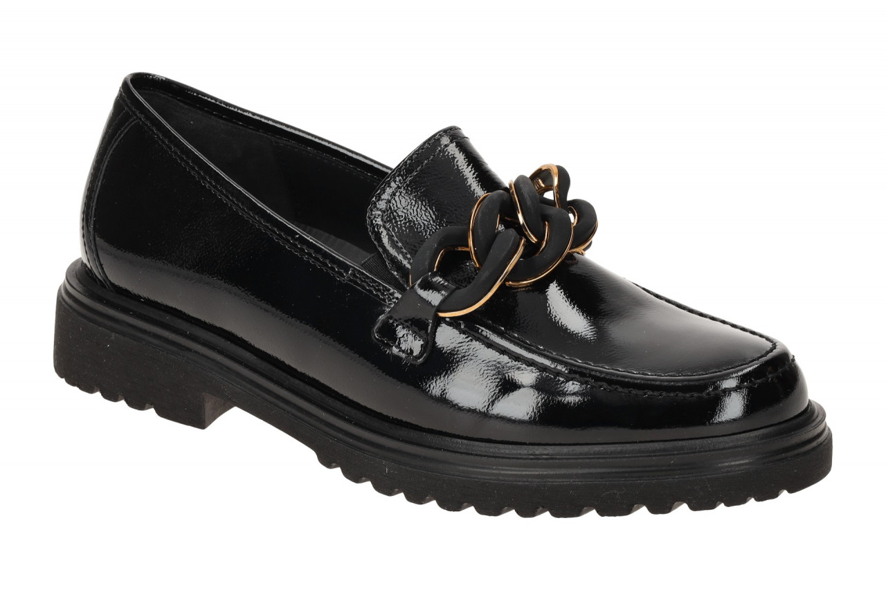 Gabor 52.554.97 elegante Slipper Halbschuhe Schwarz Deko-Kette Echtleder 1 Gabor 52.554.97 elegante Slipper Halbschuhe Schwarz Deko-Kette Echtleder
