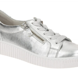 Gabor 83.334.61 Silber Damen Sneaker Komfort Schuhe - Wechselfu?bett