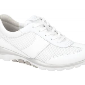 Gabor 86.966.50 ROLLINGSOFT Damen Sneaker Wei? Bequeme Schn?r-Halbschuhe