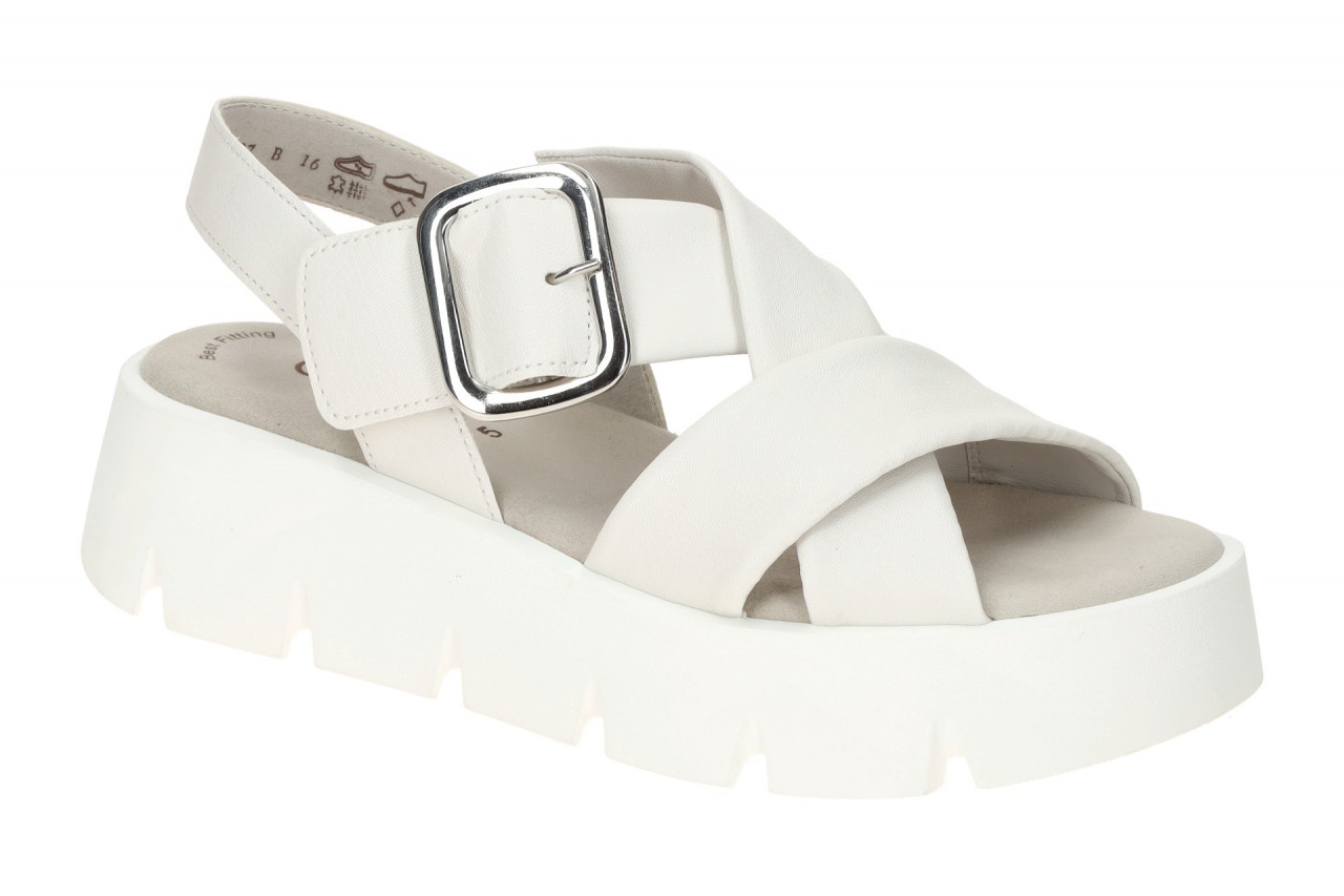 Gabor 84.752 - Damen Sandalette, wei? (latte), Keilabsatz, Echtleder 1 Gabor 84.752 - Damen Sandalette, wei? (latte), Keilabsatz, Echtleder
