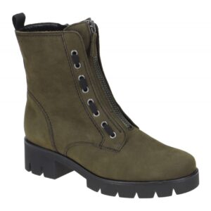 Gabor 91.716 Damenschuhe Stiefeletten Gr?n - bosco, Best Fitting, Nubuck Leder