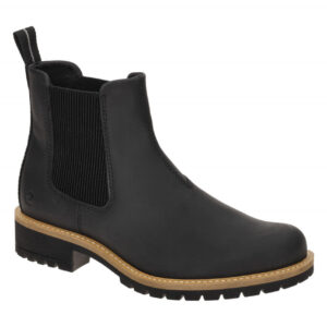Ecco 20220302001 ELAINA Damen Stiefeletten Schwarz Fettleder Textil Gummisohle