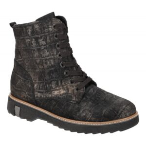 Waldl?ufer 683801 KITOMI Damen Winterstiefeletten Schwarz Nuba Luftpolstersohle