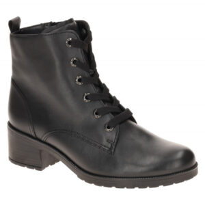 Gabor 72.816 Damen Stiefeletten Schwarz - elegante Lace up Boots