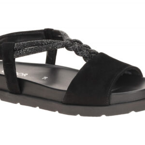 GABOR 84.601 Schwarz Damen Sandale BEST FITTING Keilabsatz PUPlateau