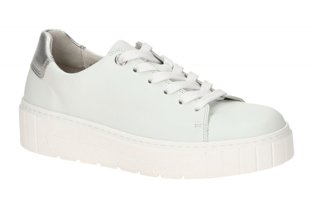 Gabor 86.410.52 - Damen Plateau Sneaker wei?/silber - Extra Weit 1 Gabor 86.410.52 - Damen Plateau Sneaker wei?/silber - Extra Weit