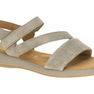 Gabor 82.733.11 Damen Sandalette Gr?n Schilf Keilabsatz PU-Laufsohle