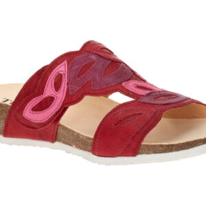 Think 124 Damen Pantoletten in Rot Fragola/Kombi mit Herz Fersend?mpfung