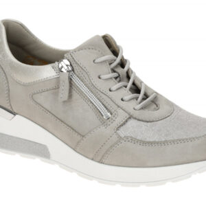 Waldl?ufer 939H01 H-CLARA Damenschuhe grau/silber bequeme Schn?r-Halbschuhe