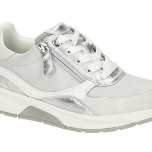 Gabor 86.877.62 Rollingshoft Damenschuhe in wei?/silber mit bequemen Schn?r-H...