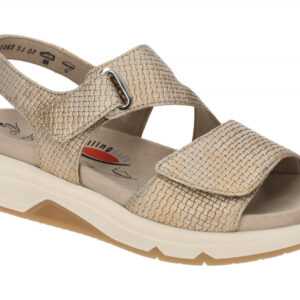 Gabor 66.885.63 Damen Sandale beige muschel Klettverschluss Wechselfu?bett