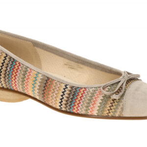 Gabor 85.102.45 Damen Ballerinas grau brown multi/rabbit bequem und flexibel