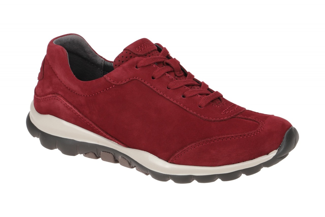 Gabor 76.965.48 ROLLINGSOFT Damen Sneaker dark-opera Echtleder Gummi-Sohle 1 Gabor 76.965.48 ROLLINGSOFT Damen Sneaker dark-opera Echtleder Gummi-Sohle