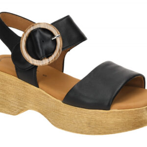 Gabor 84.520 Damen Sandalette schwarz Plateau Klettverschluss