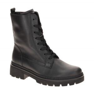 Gabor Damen Stiefeletten 72.745.57 Schwarz Echtleder LaceUp Boots