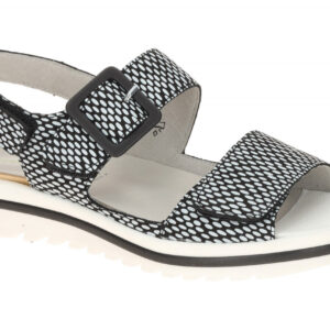 Waldl?ufer Damen Sandale 351013 Schwarz Klettverschluss Extra Weit