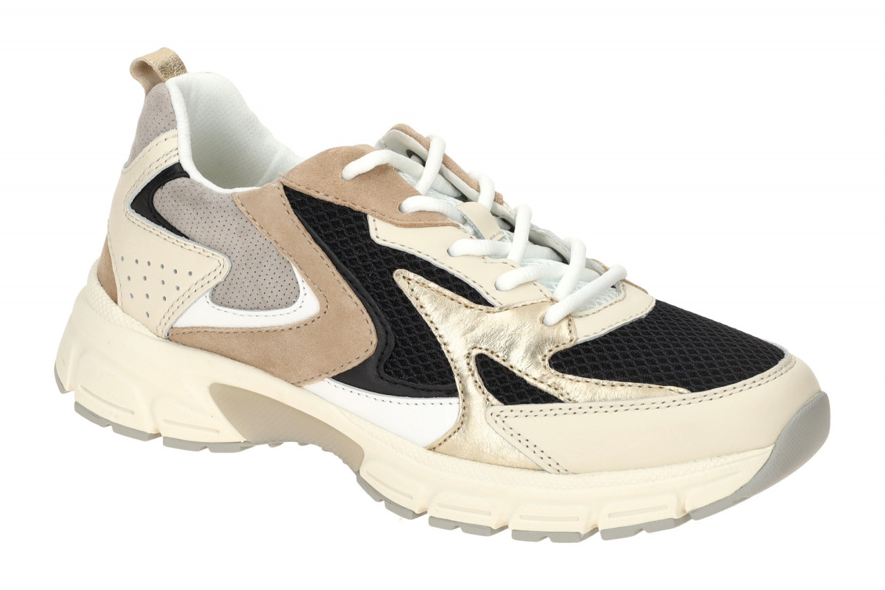 Gabor 66.606 FLORENZ Damen Halbschuhe Sneaker Beige-Schwarz Puder 1 Gabor 66.606 FLORENZ Damen Halbschuhe Sneaker Beige-Schwarz Puder