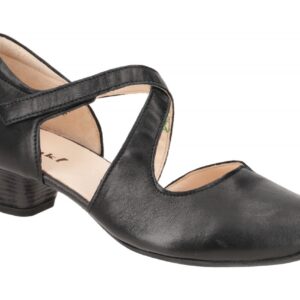 Think Aida_10 Damenschuhe Riemchen Pumps schwarz - Echtleder Komfort Fu?bett.