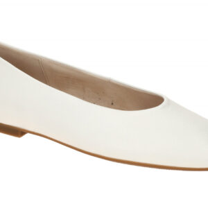 Gabor 84.140.20 Damen Slipper Wei?-Latte Echtleder Rundformschuh