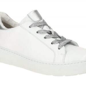 Gabor 63.211.21 Damen Sportliche Halbschuhe wei?/silber PU-Sohle Keilabsatz