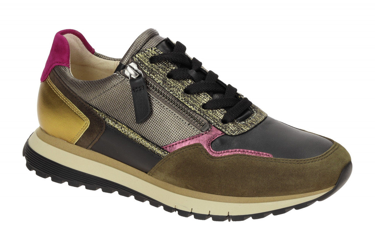 Gabor 76.378.63 TURIN Damen Halbschuhe Sneaker Mehrfarbig schw/efeu/golden k. 1 Gabor 76.378.63 TURIN Damen Halbschuhe Sneaker Mehrfarbig schw/efeu/golden k.