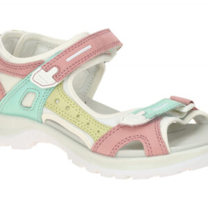 Ecco 069563 Yucatan Sandal Damen Mehrfarbig - old rose/emerald/sunny lime
