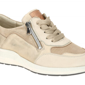 Waldl?ufer 831004 M-TONIA Beige Perl Lightgold Sand Slipper Keilabsatz Fu?bett