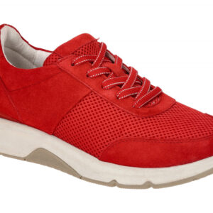 Gabor 86.897.48 ROLLINGSOFT Damen Sneaker Chili-Rot Mesh-Dreamvelour