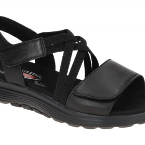 Gabor 66.813 Damen Sandale ROLLINGSOFT in Schwarz - Komfortabler Keilabsatz