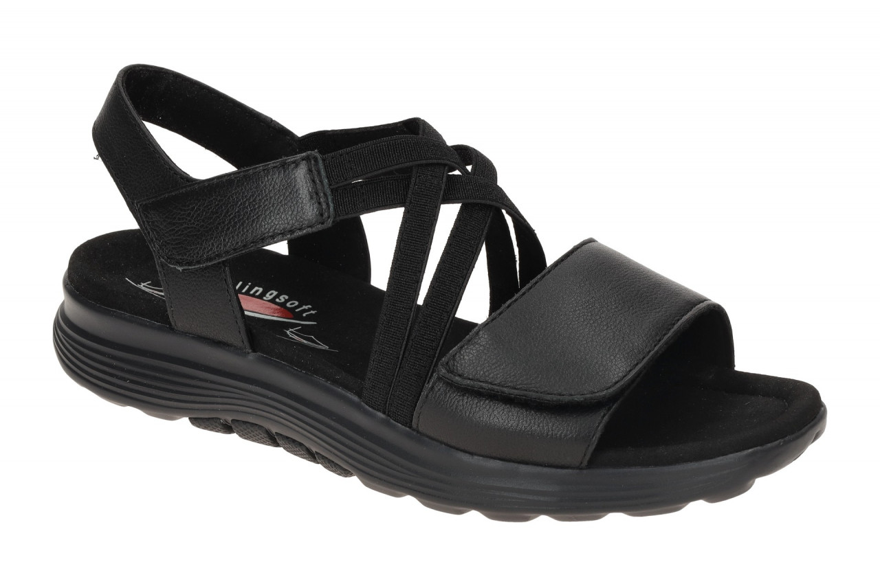 Gabor 66.813 Damen Sandale ROLLINGSOFT in Schwarz - Komfortabler Keilabsatz 1 Gabor 66.813 Damen Sandale ROLLINGSOFT in Schwarz - Komfortabler Keilabsatz