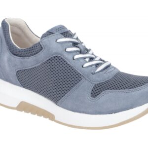 Gabor 86.946.34 ROLLINGSOFT Damen Sneaker Blau Nautic Bequeme Schn?r-Halbschuhe