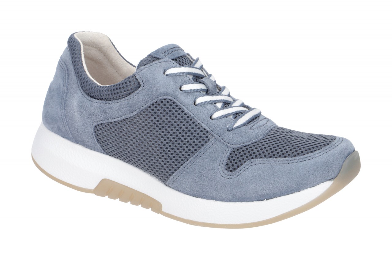 Gabor 86.946.34 ROLLINGSOFT Damen Sneaker Blau Nautic Bequeme Schn?r-Halbschuhe 1 Gabor 86.946.34 ROLLINGSOFT Damen Sneaker Blau Nautic Bequeme Schn?r-Halbschuhe
