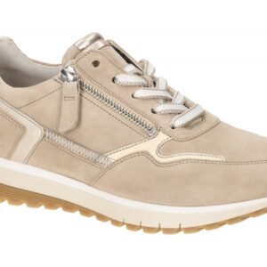 Gabor 86.378.33 Beige Oak/Puder Damen Halbschuhe Sneaker Comfort H-Weite