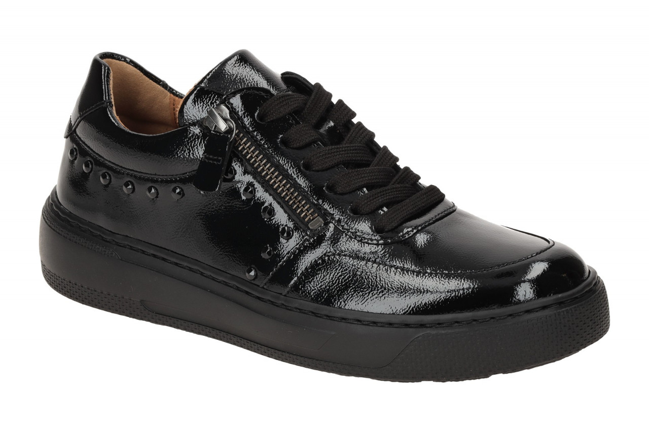 Gabor 53.213 Schwarz Halbschuhe mit Knautschlack und Schmucksteinen 1 Gabor 53.213 Schwarz Halbschuhe mit Knautschlack und Schmucksteinen