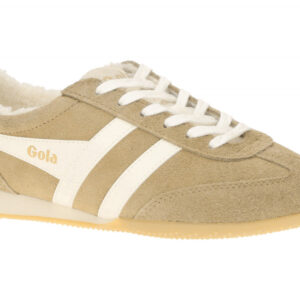 Gola CLB913LC Damen Winter Sneaker beige/wei?, Echtleder, Warmfutter, flach
