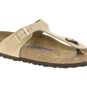 Birkenstock 1019014 GIZEH BS Beige Sandcastle Damen Pantoletten mit weichem F...