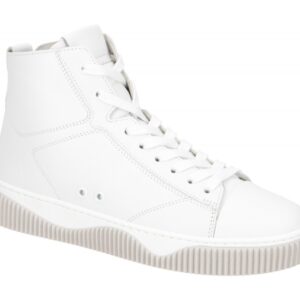 Gabor 86.555.50 Damen Stiefeletten Wei? - Sportliche Mid-Sneaker mit Echtlede...