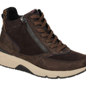 Gabor 76.887.43 Damen Stiefeletten chocolate/melanzana Keilabsatz - bequeme K...