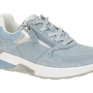 Gabor 86.847.36 ROLLINGSOFT Damen Sneaker Blau Lagune Silber Wei? Bequem Schn...