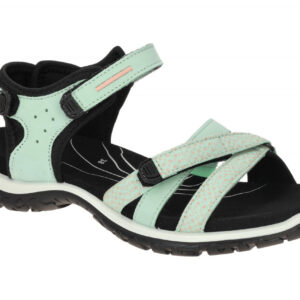 Ecco 85330361247 Damen Sandale emerald/dusty peach Receptor Profil Gummisohle